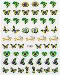 Brazil Nail Stickers # 452