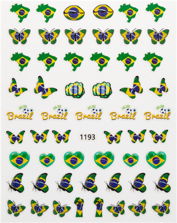 Brazil Nail Stickers # 452