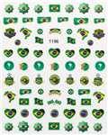 Brazil Nail Stickers # 453