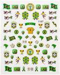 Brazil Nail Stickers # 463