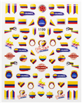 Colombia Nail Stickers # 460
