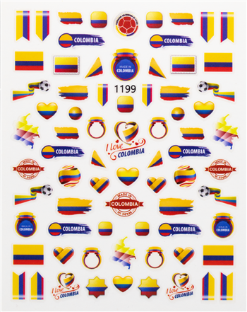 Colombia Nail Stickers # 460