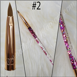 #2 100% Kolinsky 3D Nail Brush (Aqua Rose Gold)