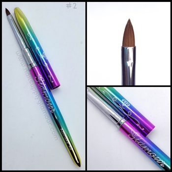 #2 100% Kolinsky 3D Nail Brush (Diamond Rainbow)