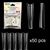 2XL COFFIN "No C Curve" Nail Tips CLEAR (REFILLS) #8