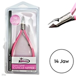 CUTICLE NIPPER 14 Jaw (Silver/Pink)