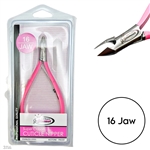 CUTICLE NIPPER 16 Jaw (Silver/Pink)