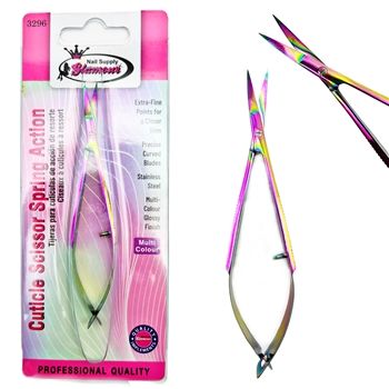 Cuticle Scissors Spring Action (Multi-Color)