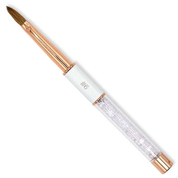 #6 100% Kolinsky Nail Brush (Clear Diamonds)