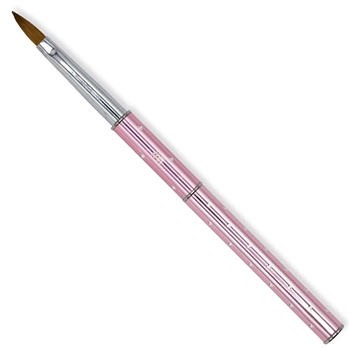 #6 100% Kolinsky Nail Brush (Metallic Pink)