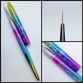 6mm 100% Kolinsky Liner Brush (Diamond Rainbow)