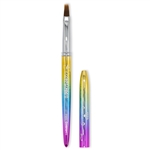 #8 100% Kolinsky Pinic Ombre Nail Brush (Diamond Rainbow)