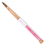 #8 100% Kolinsky Nail Brush (Pink Diamonds)