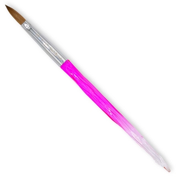 #8 100% Kolinsky Nail Brush (Pink Ombre)