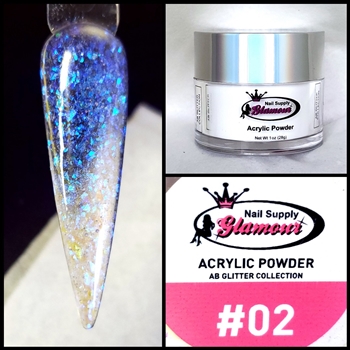 Glamour AB ACRYLIC GLITTER 1 oz #02