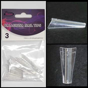 Ballerina Nail Tips CLEAR (REFILLS) 50 pcs