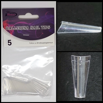 Ballerina Nail Tips CLEAR (REFILLS) 50 pcs