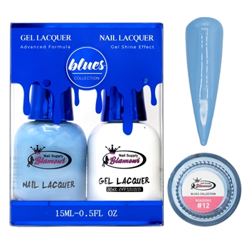 BLUES Gel Polish / Nail Lacquer DUO WINDOWS # 12