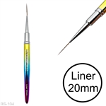 20mm 100% Kolinsky Gel Liner Brush (Diamond Rainbow)
