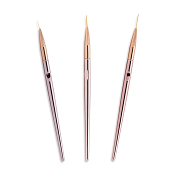 Rose Gold Liner Nail Art Brush Set 3pcs