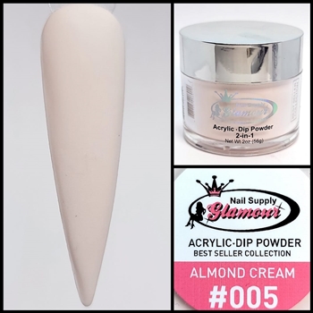 Glamour 2 in 1 Acrylic & Dip Powder ALMOND CREAM 005 2oz