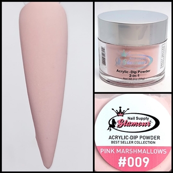 Glamour 2 in 1 Acrylic & Dip Powder PINK MARSHMALLOWS 009 2oz