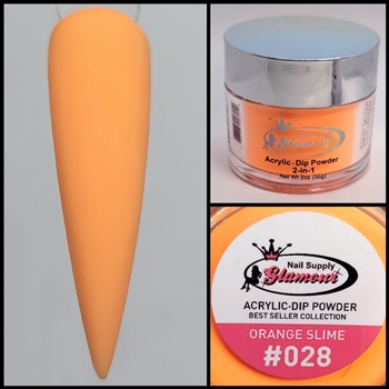 Glamour 2 in 1 Acrylic & Dip Powder ORANGE SLIME 028 2oz