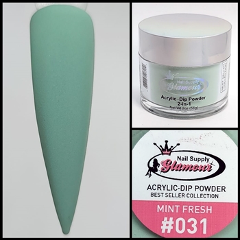 Glamour 2 in 1 Acrylic & Dip Powder MINT FRESH 031 2oz