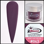Glamour 2 in 1 Acrylic & Dip Powder WINE AND RELAX 043 2oz