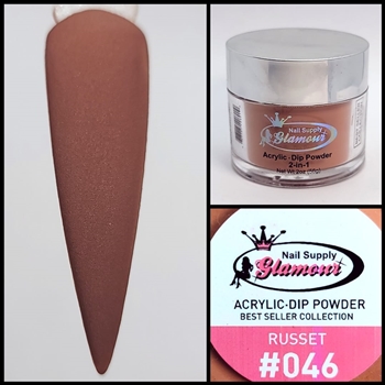 Glamour 2 in 1 Acrylic & Dip Powder RUSSET 046 2oz