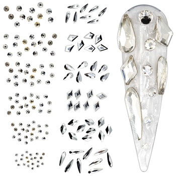 Clear Crystal Shapes / Sizes Mix