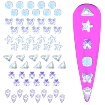 Glamour Crystal Shapes Mix  ( Iridescent )