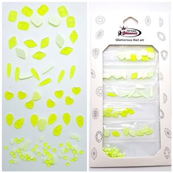 Glamour Crystal Shapes Mix  ( NEON YELLOW )