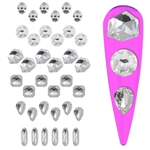 Glamour Crystal Shapes Mix  ( Clear )