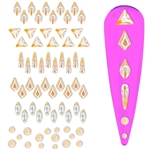 Glamour Crystal Shapes Mix  ( Yellow AB )