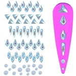 Glamour Crystal Shapes Mix  ( Blue AB )