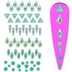 Glamour Crystal Shapes Mix  ( Green AB )