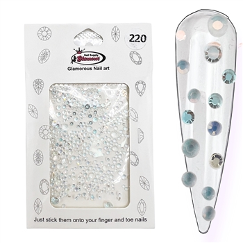 Crystals Mix Sizes (Clear)
