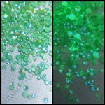Crystals MIX SIZES GLOW in the DARK ( GREEN AB ) 1440 pcs