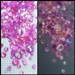 Crystals MIX SIZES GLOW in the DARK ( PURPLE AB ) 1440 pcs