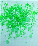 Crystals MIX SIZES ( NEON GREEN ) 1440 pcs