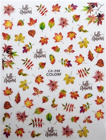 Fall Leaves Nail Stickers # 166