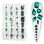 Crystal Box  & Shapes (Emerald Green)