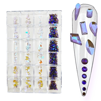 Crystal Box  & Shapes (Clear Purple)