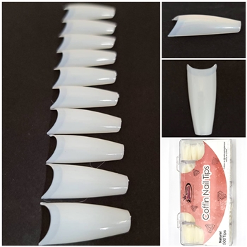 Coffin Nail Tips ( natural ) 500pcs Box