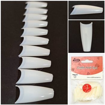 Coffin Nail Tips ( natural ) 50pcs Bag #3