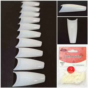 Coffin Nail Tips ( natural ) 50pcs Bag #9