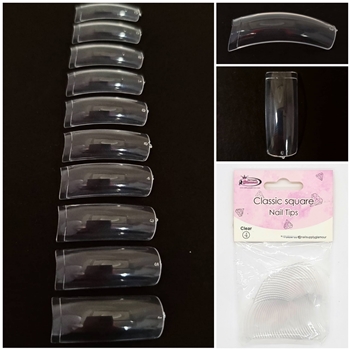 Classic Square Nail Tips ( clear ) 50pcs Bag #4