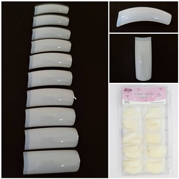 Classic Square Nail Tips ( natural ) 100pcs Box