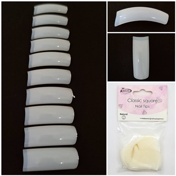 Classic Square Nail Tips ( natural ) 50pcs Bag #2